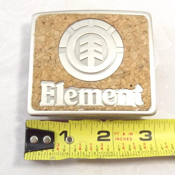 Element Skateboard Sports Logo Cork Belt Buckle - Picture 4 of 10